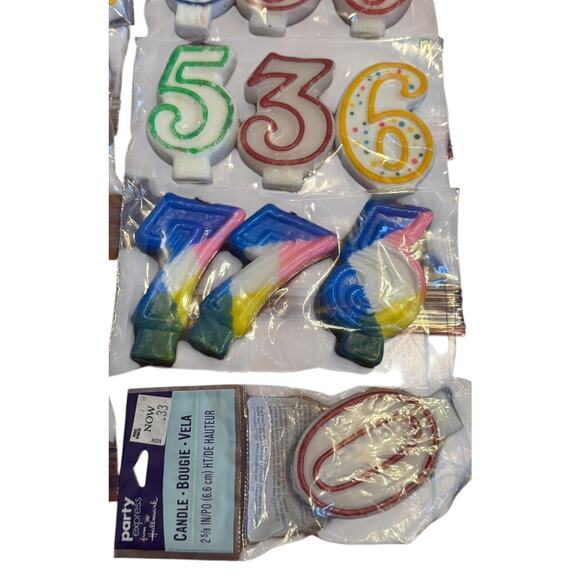 Birthday Candle (21 Used 6 NIP) Numbers Cake Decorations Party Assortment READ - Picture 5 of 6